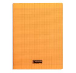 Cahier piqué 8000 POLYPRO 24x32 cm 96 pages grands carreaux 90 g - Orange