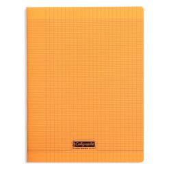 Cahier piqué 8000 POLYPRO 24x32 cm 96 pages grands carreaux 90 g - Orange