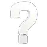 Lettre ? 20,5cm - Blanc