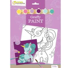 Graffy Paint, Licorne, 20x20 cm - Violet