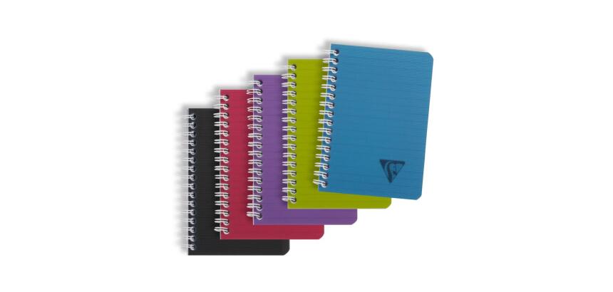 Cahier reliure intégrale Linicolor INTENSIVE 9x14cm 100 pages ligné couverture plastique polypropyène rainuré Couleur aléatoire - Assortis