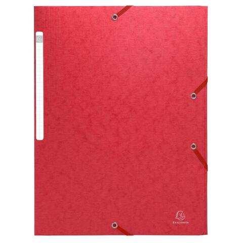 Carpeta Exacompta 3 solapas con gomas cartulina lustrada 600grs Scotten Nature Future - A4 - Rojo
