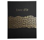 Livre d'or 100 pages tranche or Aramy - Noir
