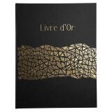 Livre d'or 100 pages tranche or Aramy - Noir