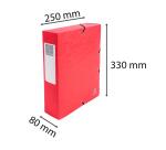 Archivbox aus Colorspan-Karton 600g, Rückenbreite 80mm mit Etikett, 25x33cm für DIN A4