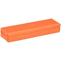 Rhodiarama plumier simili cuir italien 21x5,5x3 cm - Tangerine
