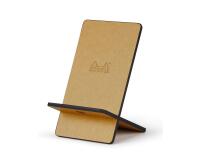 Rhodiarama support pour téléphone mobile simili cuir italien 13x8x8,5 cm - Or