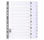 Intercalaires imprimés à touches plastifiées - 12 touches 1 à 12 - A4 maxi - Blanc