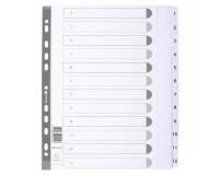 Intercalaires imprimés à touches plastifiées - 12 touches 1 à 12 - A4 maxi - Blanc