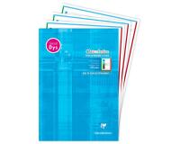 Bloc d'écriture spécial Dys encollé en-tête A4 100 pages détachables cadre et lignes 4 couleurs Interligne 5 mm - Bleu