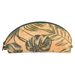 LIÈGE Grande trousse ovale certifiée VEGAN 21x7,5x10,5 cm palmier