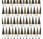 Papier cadeau Alliance, largeur 70 cm - Rouleau de 50 m, Sapin Noël noir/or - Noir & Blanc