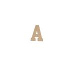 Lettre A kraft 20cm - Kraft