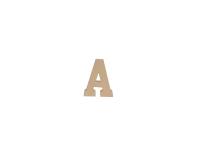 Lettre A kraft 20cm - Kraft