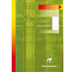 Copies doubles sous étui A4 100 pages non perforées ligné