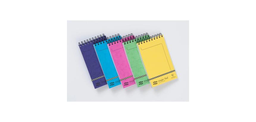 Major Pad Europa bloc reliure intégrale en-tête 20,2x12,7cm 300 pages ligné Couleur aléatoire
