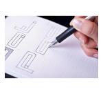 Bloc-notes agrafé 'dotPad', A5, pointillé, noir