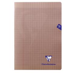 Cahier piqué Clairefontaine Mimesys A4 grands carreaux 96 pages