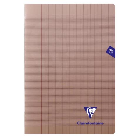 Cahier piqué Clairefontaine Mimesys A4 grands carreaux 96 pages