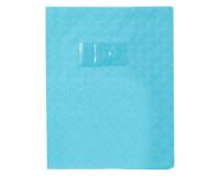 Protège-cahiers grain losange PVC 18/100ème avec porte-étiquette 17x22 cm