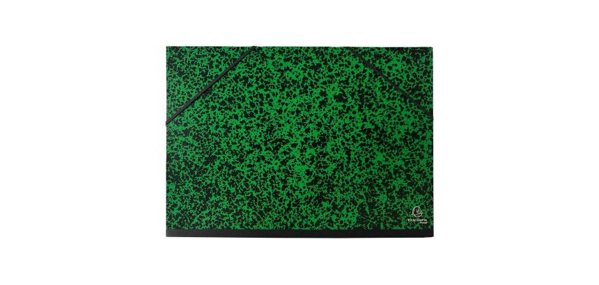 Carton à dessin Annonay avec élastiques 32x45 cm - Pour format A3 - Vert