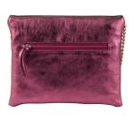 CUIRISÉ Pochette ESMERALDA 20x14 cm - Cerise
