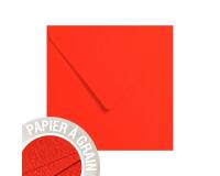 Paquet de 5 enveloppes Grain de Pollen 140x140mm 120g/m² - Coquelicot