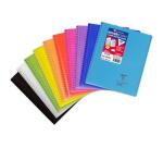 Cahier reliure intégrale enveloppante Koverbook 17x22cm 100 pages grands carreaux couverture polypropylène transparent - Assortis