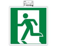 Non-slip adhesive PVC panel evacuate left 20x20 cm - Green