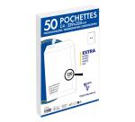 Paquet de 50 Pochettes Blanches C4-229x324 mm - Auto-Adhésives - 120g/m2 - Blanc