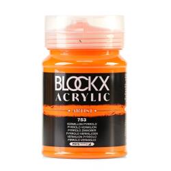 Peinture acrylique fine pot 500ml - Vermillon pyrrolo