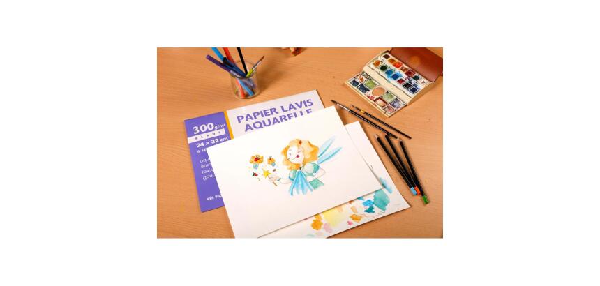 Lavis Aquarelle paquet 24F 50x65cm 300g