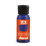DARWI Flacon de 50 ml de Peinture Textile Opaque - Bleu foncé