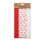 PAPIER DE SOIE IMPRIMÉE, Sachet de 6 feuilles au format 50x75cm - Assortiment Amour - Assortiment