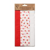 PAPIER DE SOIE IMPRIMÉE, Sachet de 6 feuilles au format 50x75cm - Assortiment Amour - Assortiment