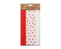 PAPIER DE SOIE IMPRIMÉE, Sachet de 6 feuilles au format 50x75cm - Assortiment Amour - Assortiment