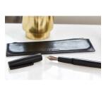 Stylo, en métal précieux noir mat, plume EF - Noir