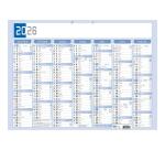 Calendrier Bicolore 53 x 40,5 cm Semestriel 2026 - Gris/Bleu