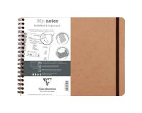 My.Notes Age Bag cahier reliure intégrale à marges détachables B5 paysage 120 pages détachables DOT + cadre en-tête - Tabac