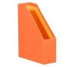 Rhodiarama porte-revues simili cuir italien 10x25x31 cm - Tangerine