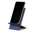 Rhodiarama support pour téléphone mobile simili cuir italien 13x8x8,5 cm - Bleu nuit