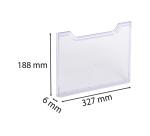 Panel de cubierta de distribuidor folletos de pared - A4 horizontal - 0 ,6 x 32,7 x 18,8 cm - 6x327x188 mm