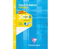 Feuillets mobiles-blanc A4 grands carreaux 300 pages