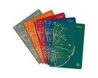 Cahier piqué FOREVER PREMIUM 100% recyclé A4 96 pages petits carreaux papier recyclé blanc 90 g - Assortis