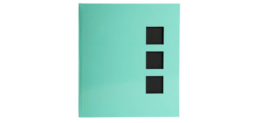 Album photos livre 60 pages noires - Format 29x32cm - AQUAREL - Vert pastel