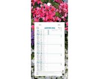 Calendrier mensuel Nature avec feuillets détachables 15,5 x 28,5 cm sur plaque imprimée 19 x 41 cm 2026 - Visuels assortis