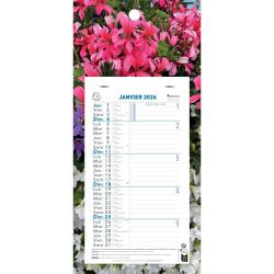 Calendrier mensuel Nature avec feuillets détachables 15,5 x 28,5 cm sur plaque imprimée 19 x 41 cm 2026 - Visuels assortis