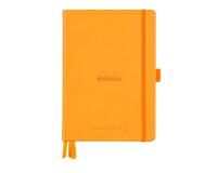 Rhodiarama Goalbook rembordé rigide A5 240 pages dot papier blanc 90g - Orange