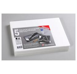 Carton Mousse lot 5 feuilles A4 10mm - Blanc