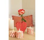 Vase coeur waterproof 13x5x13 cm - Kraft